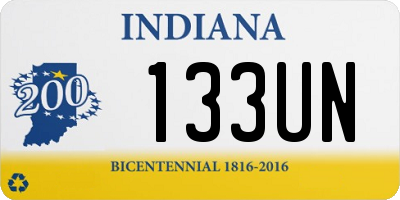 IN license plate 133UN