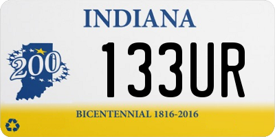 IN license plate 133UR