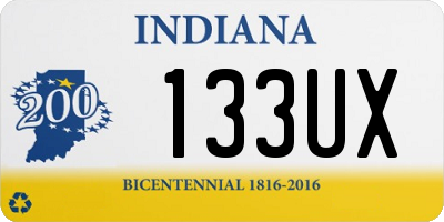 IN license plate 133UX