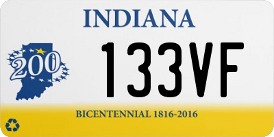 IN license plate 133VF