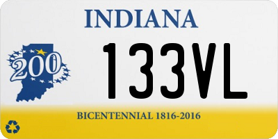 IN license plate 133VL