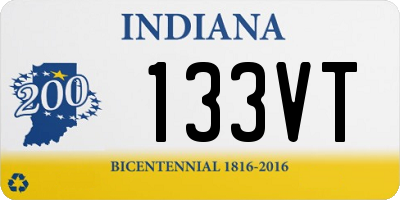 IN license plate 133VT