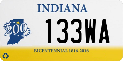 IN license plate 133WA