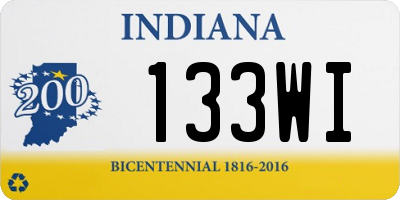 IN license plate 133WI