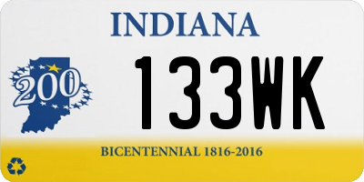 IN license plate 133WK