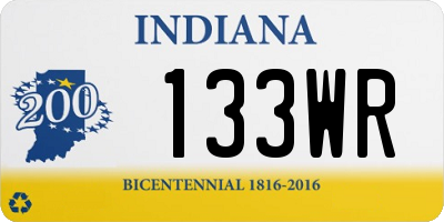 IN license plate 133WR