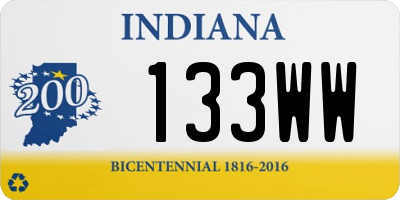 IN license plate 133WW