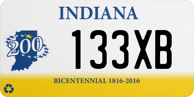 IN license plate 133XB