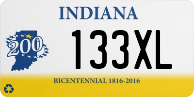 IN license plate 133XL