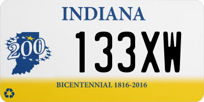 IN license plate 133XW