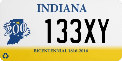 IN license plate 133XY