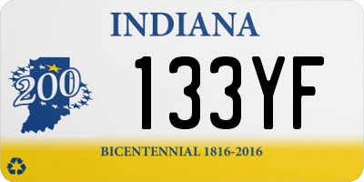 IN license plate 133YF