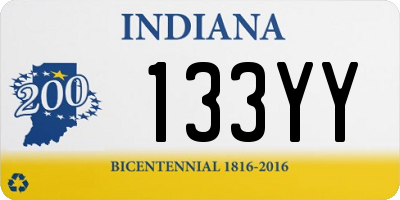 IN license plate 133YY