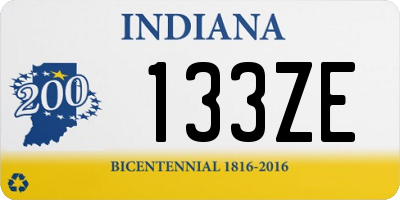 IN license plate 133ZE