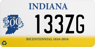 IN license plate 133ZG