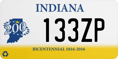 IN license plate 133ZP