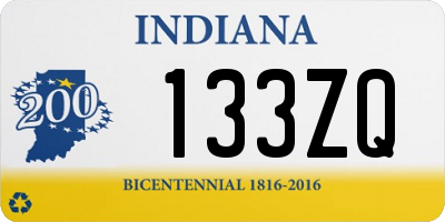 IN license plate 133ZQ