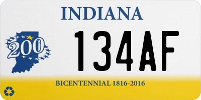 IN license plate 134AF