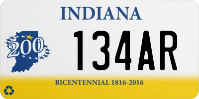 IN license plate 134AR