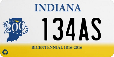 IN license plate 134AS