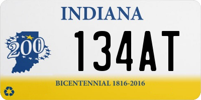 IN license plate 134AT