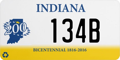 IN license plate 134B
