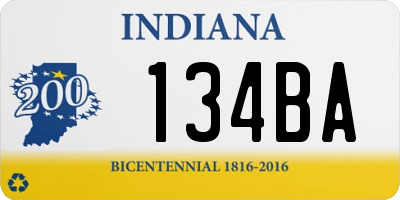 IN license plate 134BA