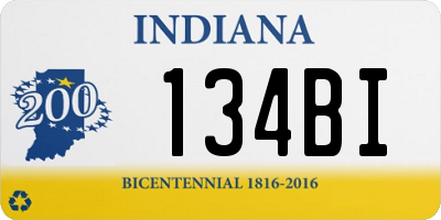 IN license plate 134BI