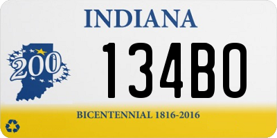 IN license plate 134BO