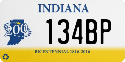 IN license plate 134BP