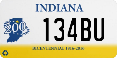IN license plate 134BU