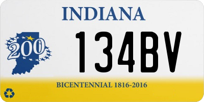 IN license plate 134BV