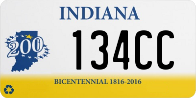 IN license plate 134CC