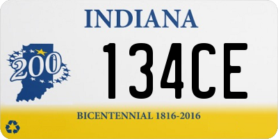 IN license plate 134CE