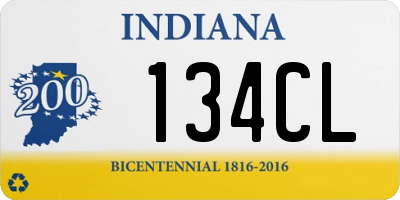 IN license plate 134CL