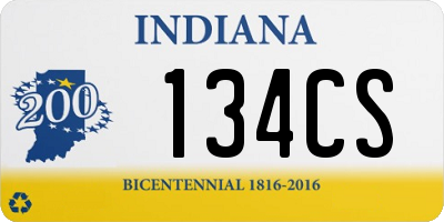 IN license plate 134CS