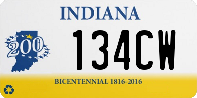 IN license plate 134CW