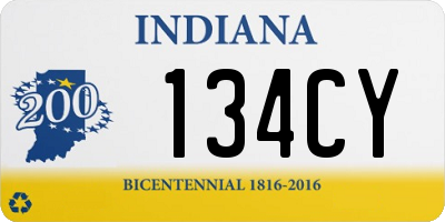 IN license plate 134CY