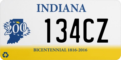 IN license plate 134CZ