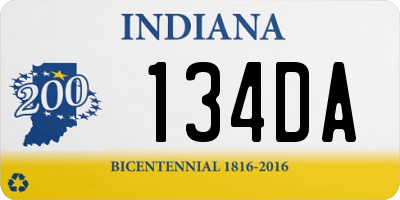 IN license plate 134DA