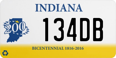 IN license plate 134DB