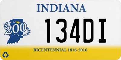 IN license plate 134DI