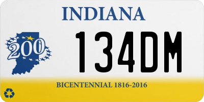 IN license plate 134DM