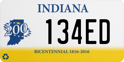 IN license plate 134ED