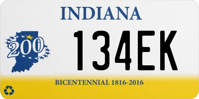 IN license plate 134EK