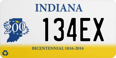IN license plate 134EX