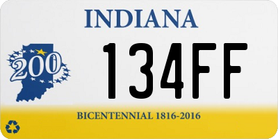IN license plate 134FF