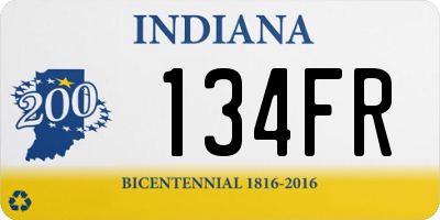 IN license plate 134FR