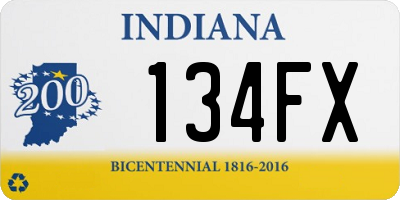 IN license plate 134FX