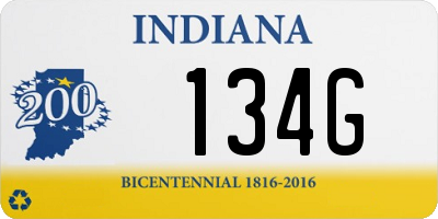 IN license plate 134G